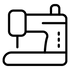 Black outline of sewing machine